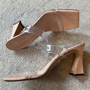 WORN ONCE Giuseppe Zanotti Nude and Clear Women's Heels